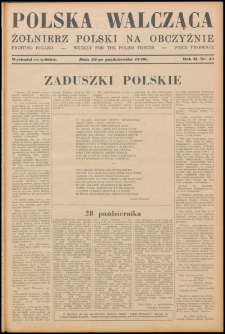 Polska Walcząca - Żołnierz Polski na Obczyźnie 1940.10.26, R. 2 nr 33