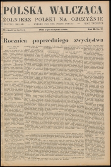 Polska Walcząca - Żołnierz Polski na Obczyźnie 1940.11.02, R. 2 nr 34