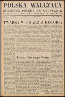 Polska Walcząca - Żołnierz Polski na Obczyźnie 1940.12.14, R. 2 nr 40