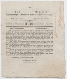Johannisburger Kreisblatt = Tygodnik Obwodu Jansborskiego 1852 no. 49