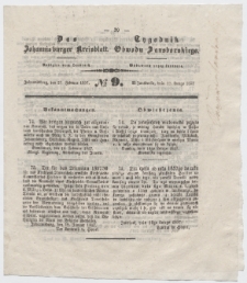 Johannisburger Kreisblatt = Tygodnik Obwodu Jansborskiego 1857 no. 9