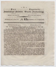 Johannisburger Kreisblatt = Tygodnik Obwodu Jansborskiego 1857 no. 15