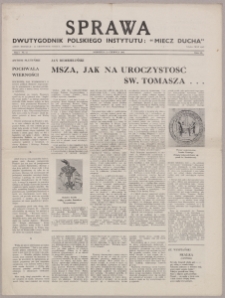Sprawa : dwutygodnik Polskiego Instytutu "Miecz Ducha" 1942, R. 1 nr 11