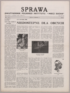 Sprawa : dwutygodnik Polskiego Instytutu "Miecz Ducha" 1942, R. 1 nr 17