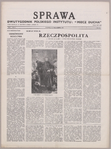 Sprawa : dwutygodnik Polskiego Instytutu "Miecz Ducha" 1942, R. 1 nr 19