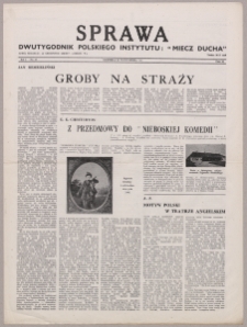 Sprawa : dwutygodnik Polskiego Instytutu "Miecz Ducha" 1942, R. 1 nr 20
