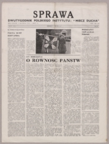 Sprawa : dwutygodnik Polskiego Instytutu "Miecz Ducha" 1943, R. 2 nr 6