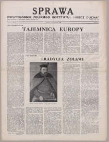 Sprawa : dwutygodnik Polskiego Instytutu "Miecz Ducha" 1943, R. 2 nr 19