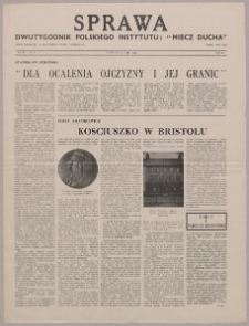 Sprawa : dwutygodnik Polskiego Instytutu "Miecz Ducha" 1944, R. 3 nr 8