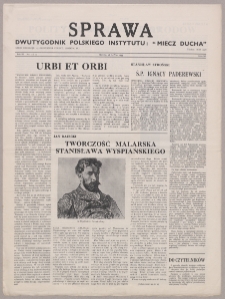 Sprawa : dwutygodnik Polskiego Instytutu "Miecz Ducha" 1944, R. 3 nr 11/12