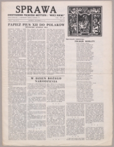 Sprawa : dwutygodnik Polskiego Instytutu "Miecz Ducha" 1944, R. 3 nr 20/21