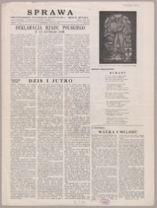 Sprawa : dwutygodnik Polskiego Instytutu "Miecz Ducha" 1945, R. 4 nr 3