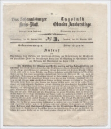 Johannisburger Kreisblatt = Tygodnik Obwodu Jansborskiego 1863 no. 3