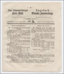 Johannisburger Kreisblatt = Tygodnik Obwodu Jansborskiego 1863 no. 5