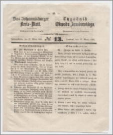 Johannisburger Kreisblatt = Tygodnik Obwodu Jansborskiego 1863 no. 13