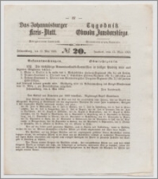 Johannisburger Kreisblatt = Tygodnik Obwodu Jansborskiego 1863 no. 20
