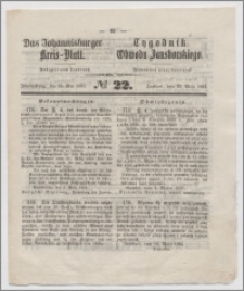 Johannisburger Kreisblatt = Tygodnik Obwodu Jansborskiego 1863 no. 22