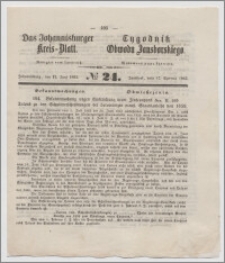 Johannisburger Kreisblatt = Tygodnik Obwodu Jansborskiego 1863 no. 24