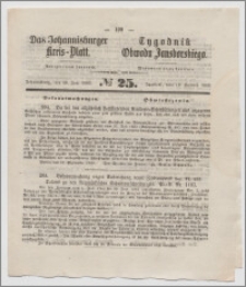 Johannisburger Kreisblatt = Tygodnik Obwodu Jansborskiego 1863 no. 25