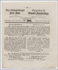 Johannisburger Kreisblatt = Tygodnik Obwodu Jansborskiego 1863 no. 30