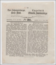 Johannisburger Kreisblatt = Tygodnik Obwodu Jansborskiego 1863 no. 31
