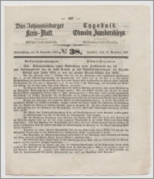 Johannisburger Kreisblatt = Tygodnik Obwodu Jansborskiego 1863 no. 38