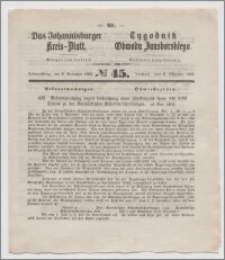 Johannisburger Kreisblatt = Tygodnik Obwodu Jansborskiego 1863 no. 45