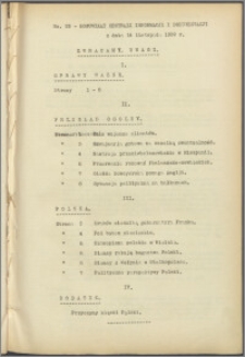Komunikat Centrali Informacji i Dokumentacji 1939.11.14, no. 29