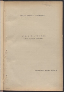 Sprawozdanie / Centrala Informacji i Dokumentacji 1940.02.07, no. 111