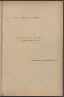 Sprawozdanie / Centrala Informacji i Dokumentacji 1940.02.09, no. 113