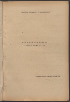 Sprawozdanie / Centrala Informacji i Dokumentacji 1940.02.11, no. 115
