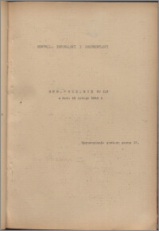 Sprawozdanie / Centrala Informacji i Dokumentacji 1940.02.15, no. 119