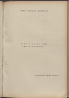 Sprawozdanie / Centrala Informacji i Dokumentacji 1940.02.25, no. 129