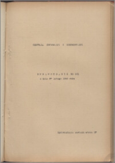 Sprawozdanie / Centrala Informacji i Dokumentacji 1940.02.27, no. 131