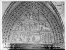 Malbork. Zespół zamkowy. Kaplica grobowa św. Anny. Tympanon środkowy portalu południowego