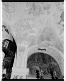 Kraków. Kościół Wniebowzięcia NMP (Bazylika Mariacka). Wnętrze. Zakrystia. Fresk na sklepieniu-fragment