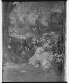 Stary Sącz. Kościół klarysek św. Trójcy i św. Klary. Wnętrze. Ołtarz boczny aut. Baltazara Fontany z obrazem „Św. Klara” - fragment