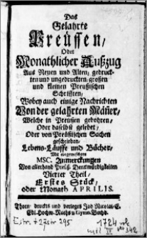 Das Gelahrte Preussen, cz. 4, z. 1-6