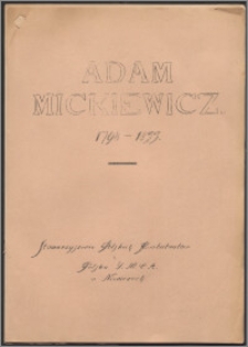 Adam Mickiewicz : 1798-1855