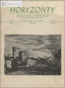 Horyzonty : miesięcznik poświęcony sprawom kultury 1947, R. 2 nr 1/2