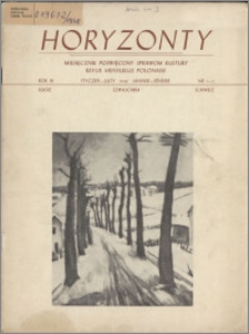 Horyzonty : miesięcznik poświęcony sprawom kultury 1948, R. 3 nr 1/2