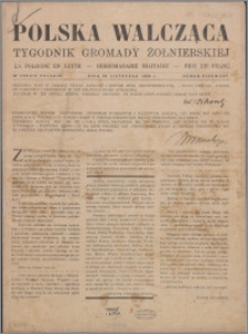 Polska Walcząca : tygodnik gromady żołnierskiej 1939.11.29 nr 1