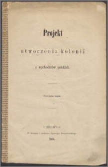 Projekt utworzenia kolonii z wychodźców polskich