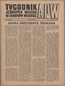 Tygodnik Jednostek Wojska na Środkowym Wschodzie 1946, R. 3 nr 15 (107)