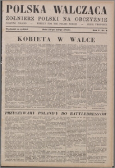 Polska Walcząca - Żołnierz Polski na Obczyźnie 1943.02.27, R. 5 nr 8