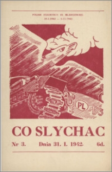 Co Słychać : tygodnik zawierający streszczenia książek i artykułów ... 1942, R. 3 nr 3