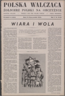 Polska Walcząca - Żołnierz Polski na Obczyźnie 1943.12.24-1943.12.31, R. 5 nr 51-52