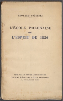 L'École polonaise ou L'esprit de 1830