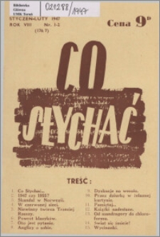 Co Słychać 1947, R. 8 nr 1/2 (176/177)