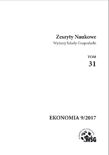 Zeszyty Naukowe Wyższej Szkoły Gospodarki w Bydgoszczy. T. 31 (2017), Ekonomia, Nr 9